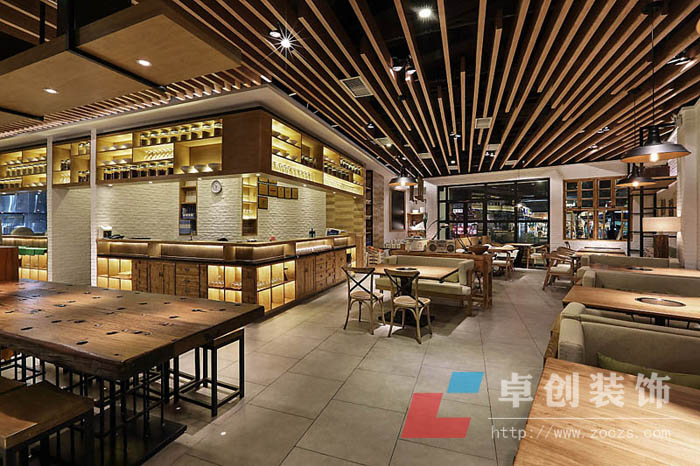 餐飲店面裝修設計圖片、餐飲店裝修效果圖、餐飲店裝修案例